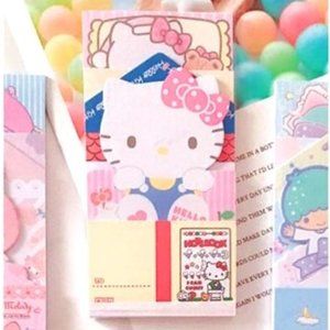 Sanrio Hello Kitty Stationery Set Pink Polka Bow